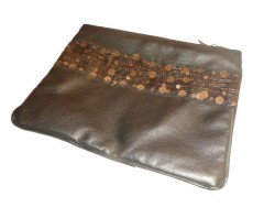 Handmade evening leather MEDAILLION handbag 